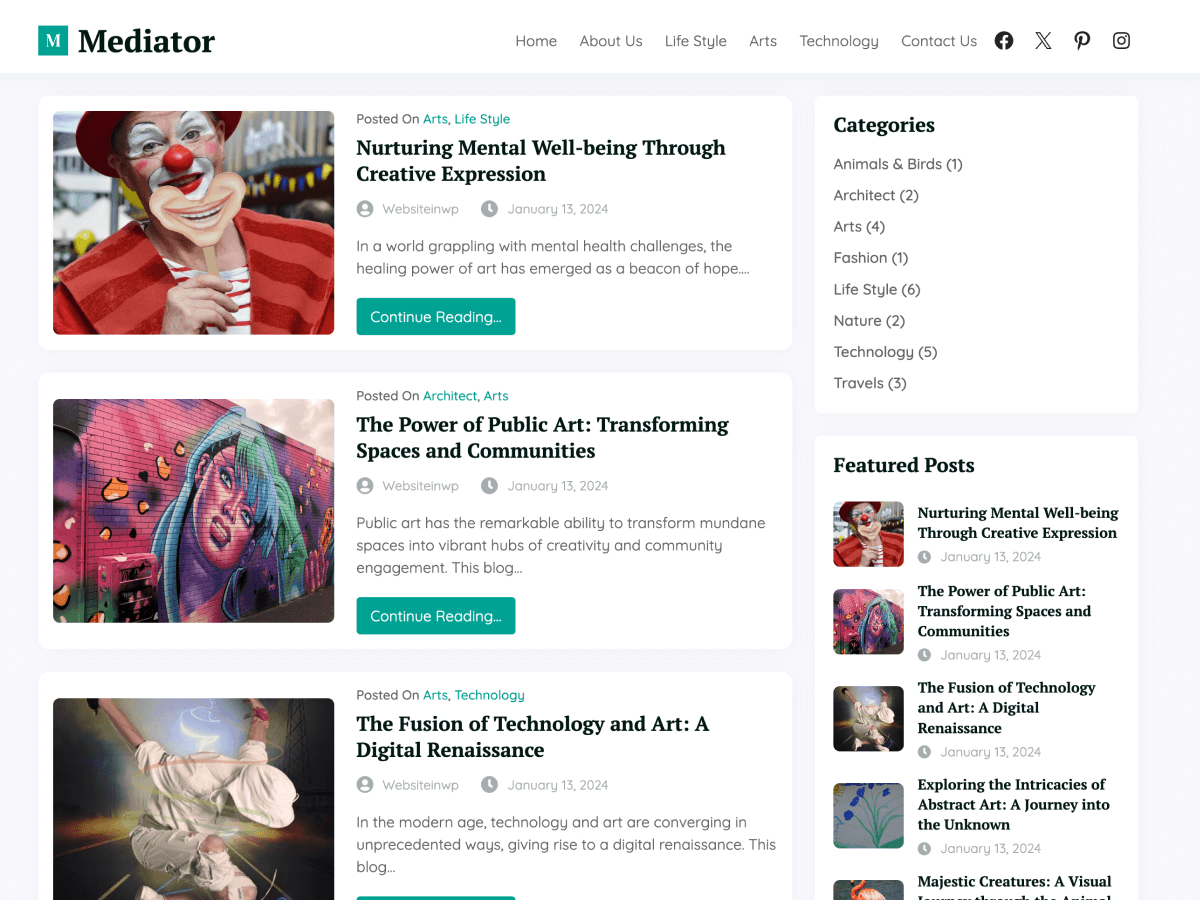 Mediator theme screenshot