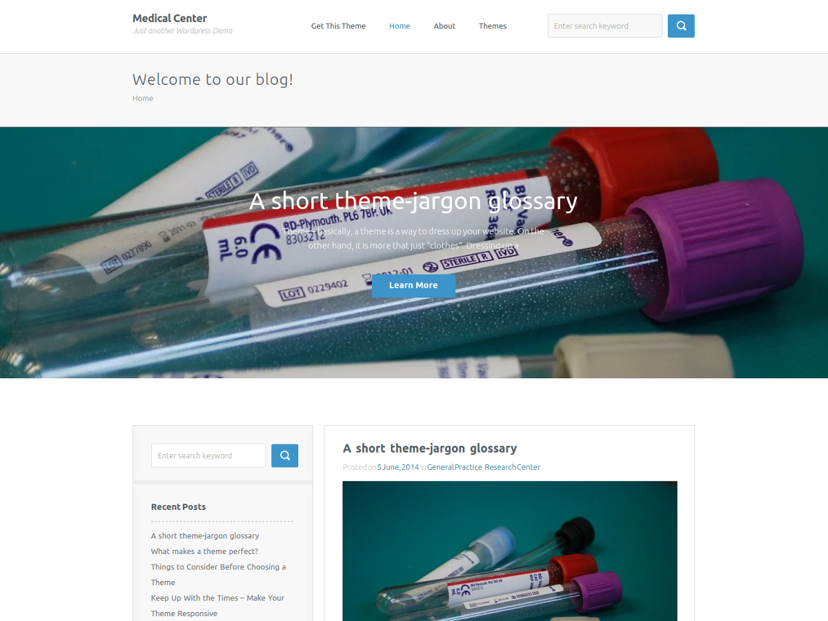 Medical Center theme screenshot