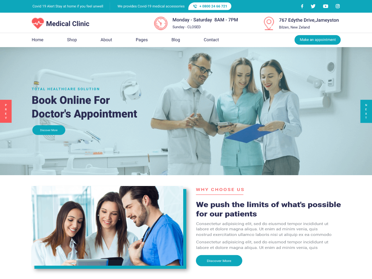 Medical Clinic Lite theme screenshot