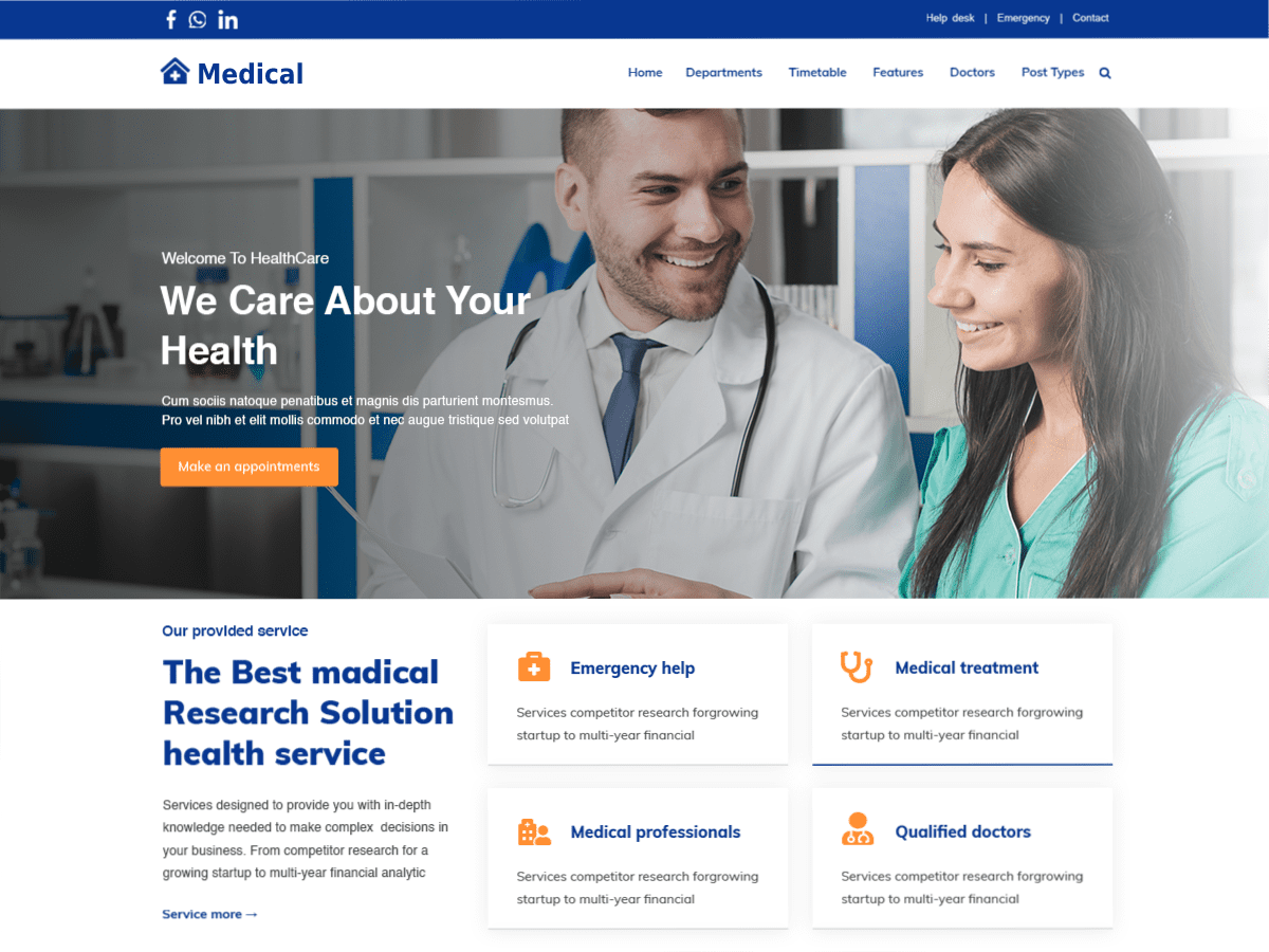 Medical Insight theme screenshot