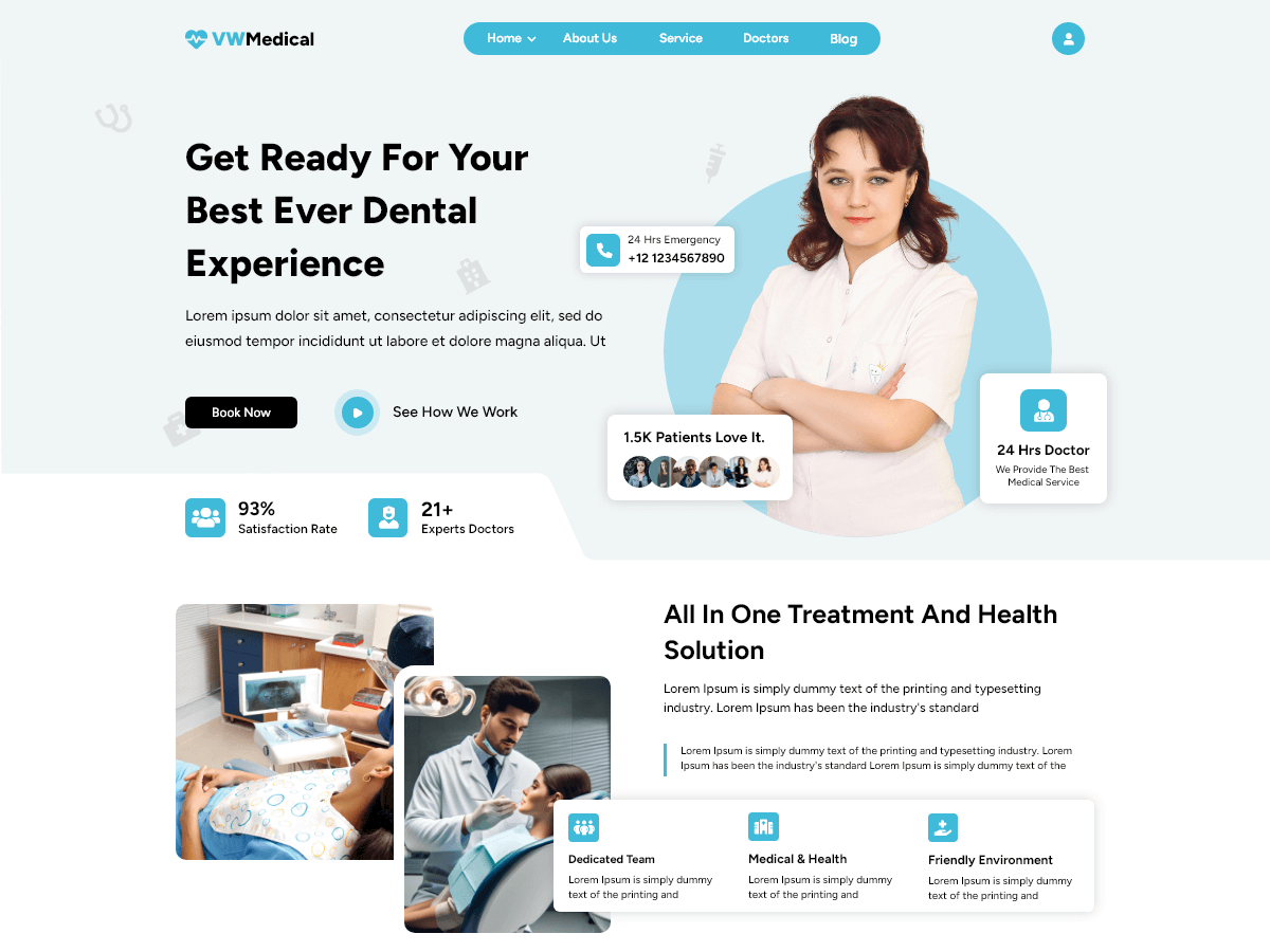 Medical Landing Page theme screenshot