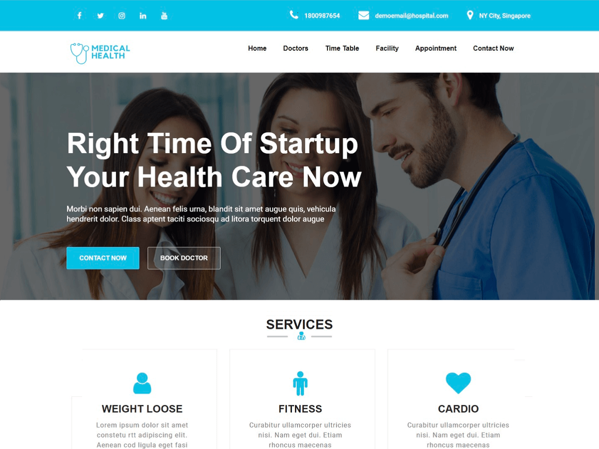 Medical Service theme screenshot