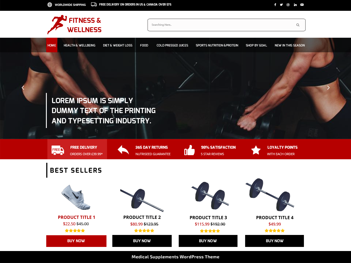 Medical Supplements Store theme screenshot