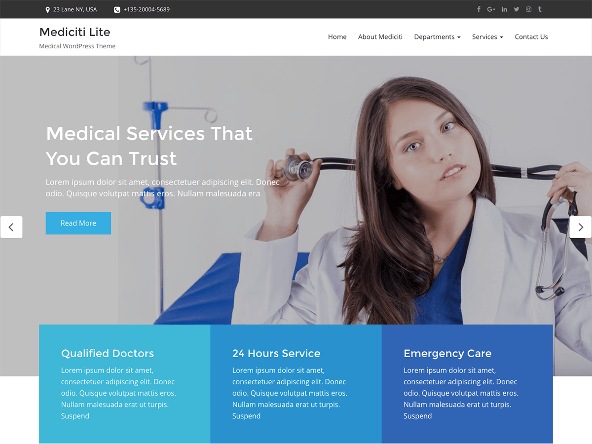 Mediciti Lite theme screenshot