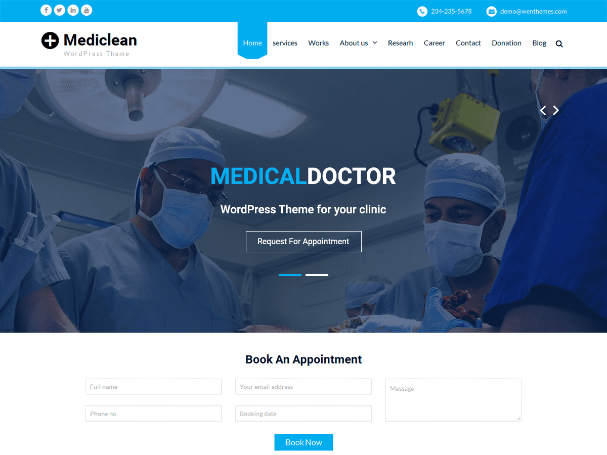 Mediclean theme screenshot
