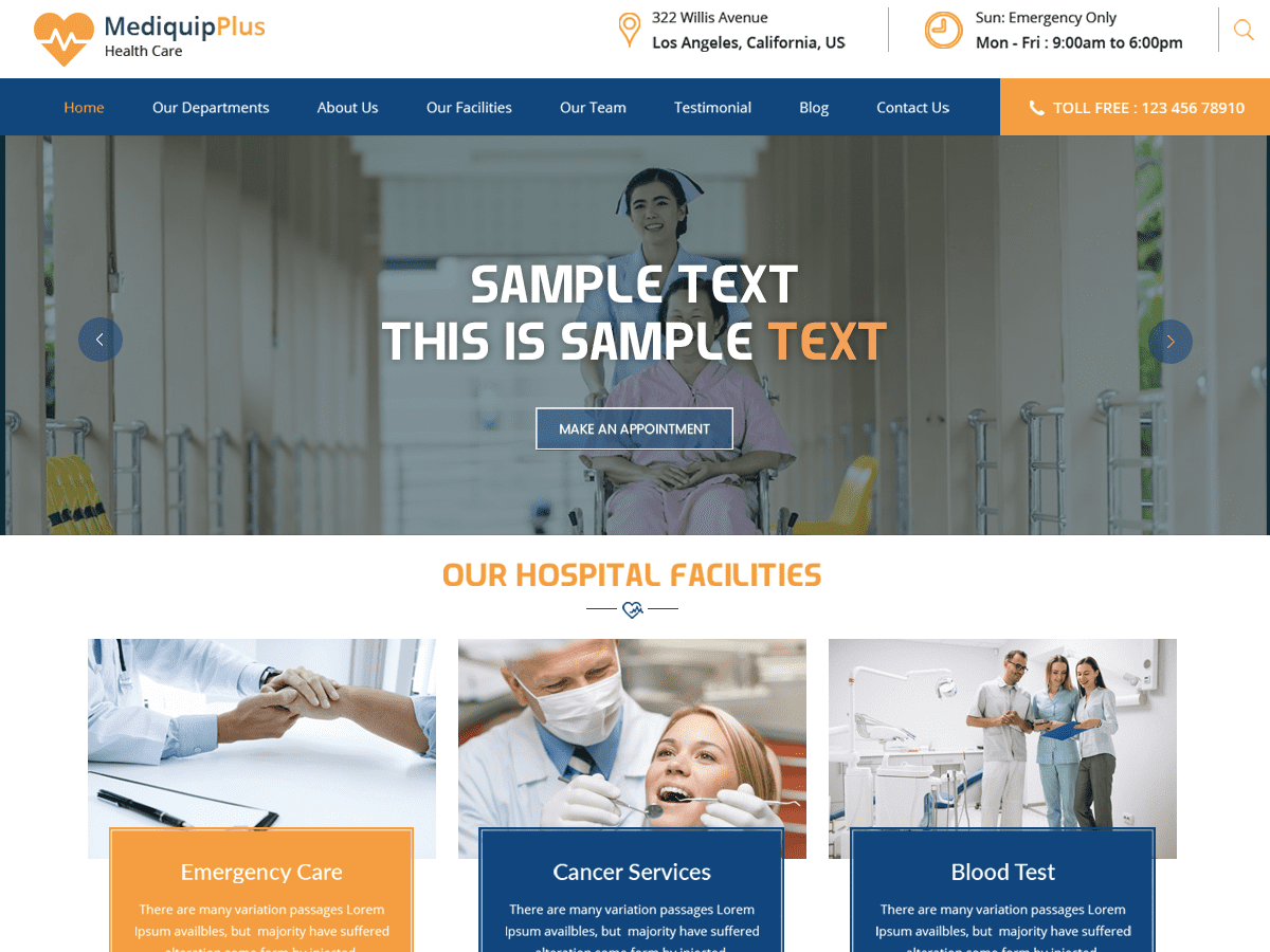 Mediquip Plus theme screenshot