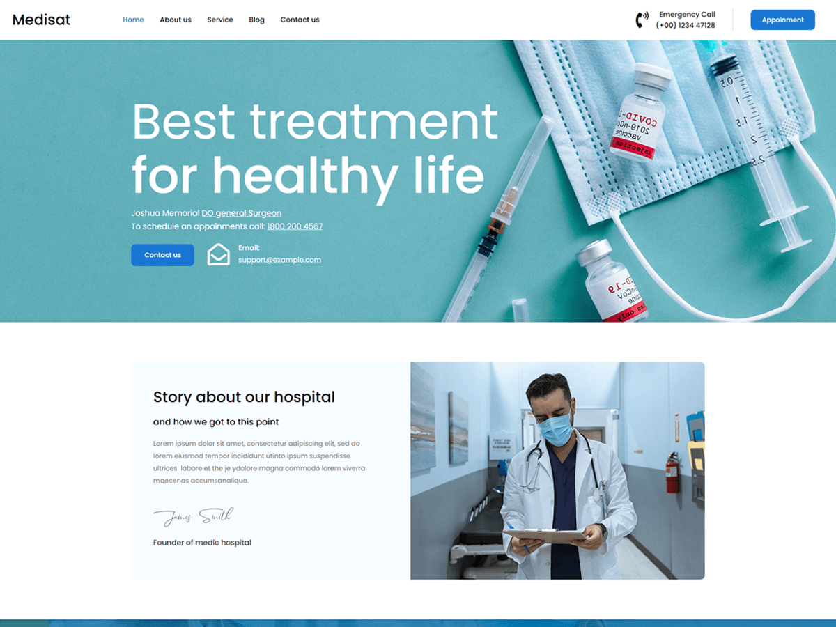 Medisat theme screenshot