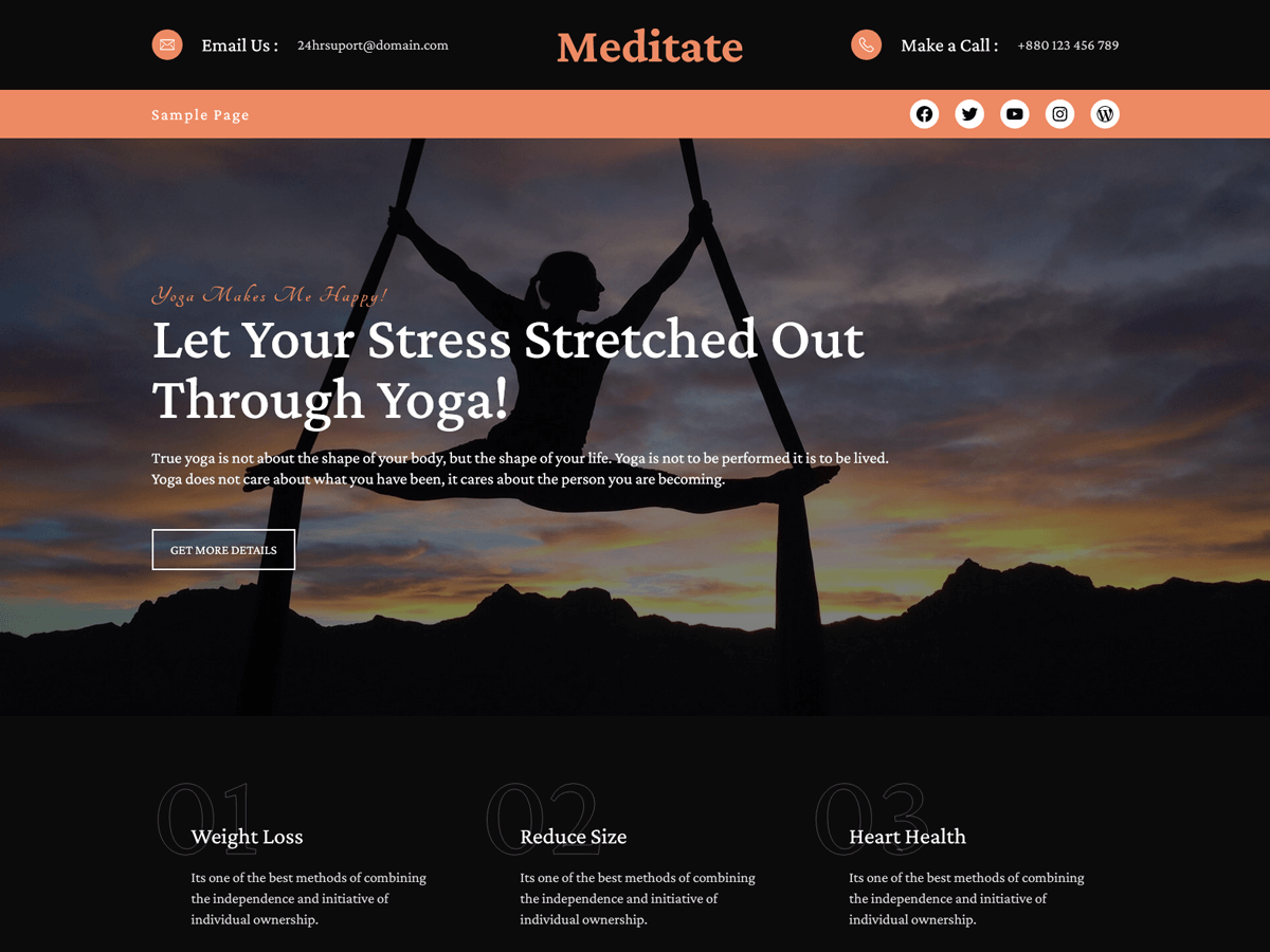 Meditate theme screenshot