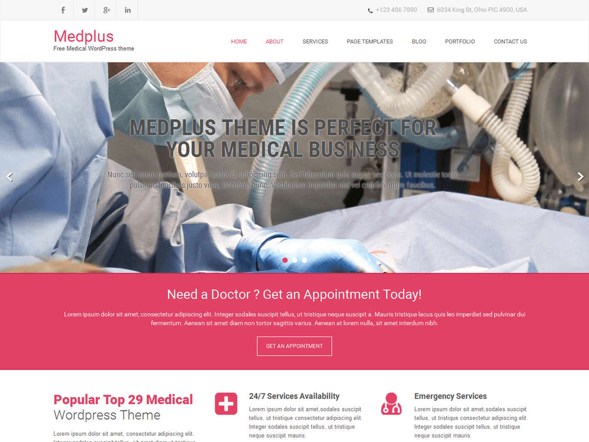 Medplus theme screenshot