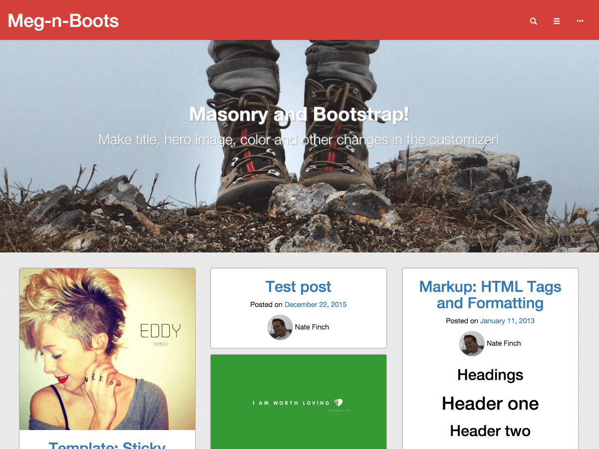 Meg-n-Boots theme screenshot