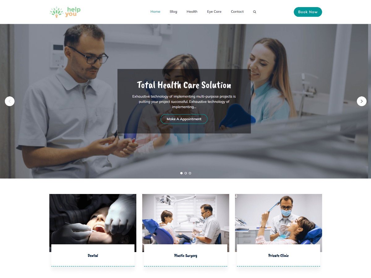 Mega Medical theme screenshot