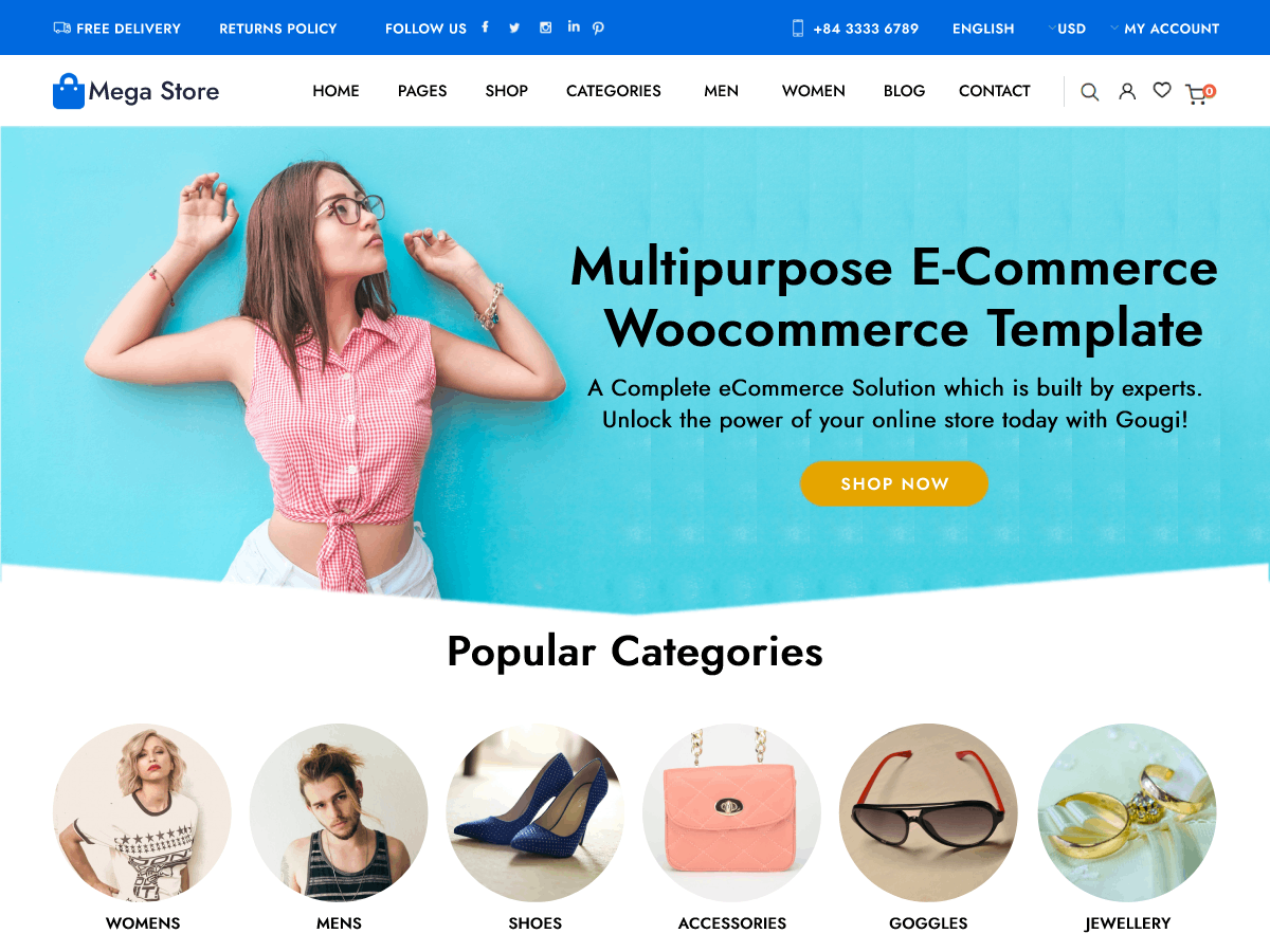 Mega Store Woocommerce theme screenshot