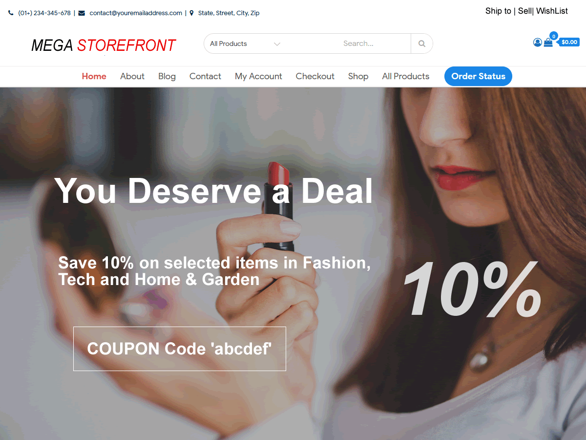 Mega Storefront theme screenshot
