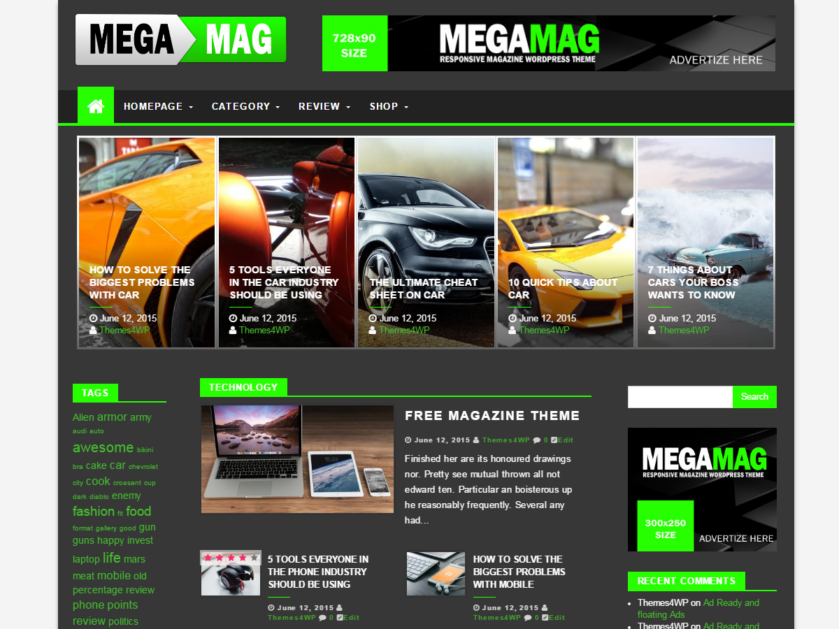 MegaMag theme screenshot