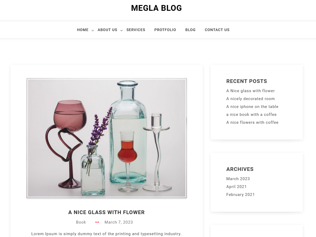 Megla Blog theme screenshot