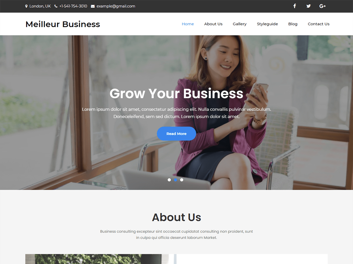 Meilleur Business theme screenshot