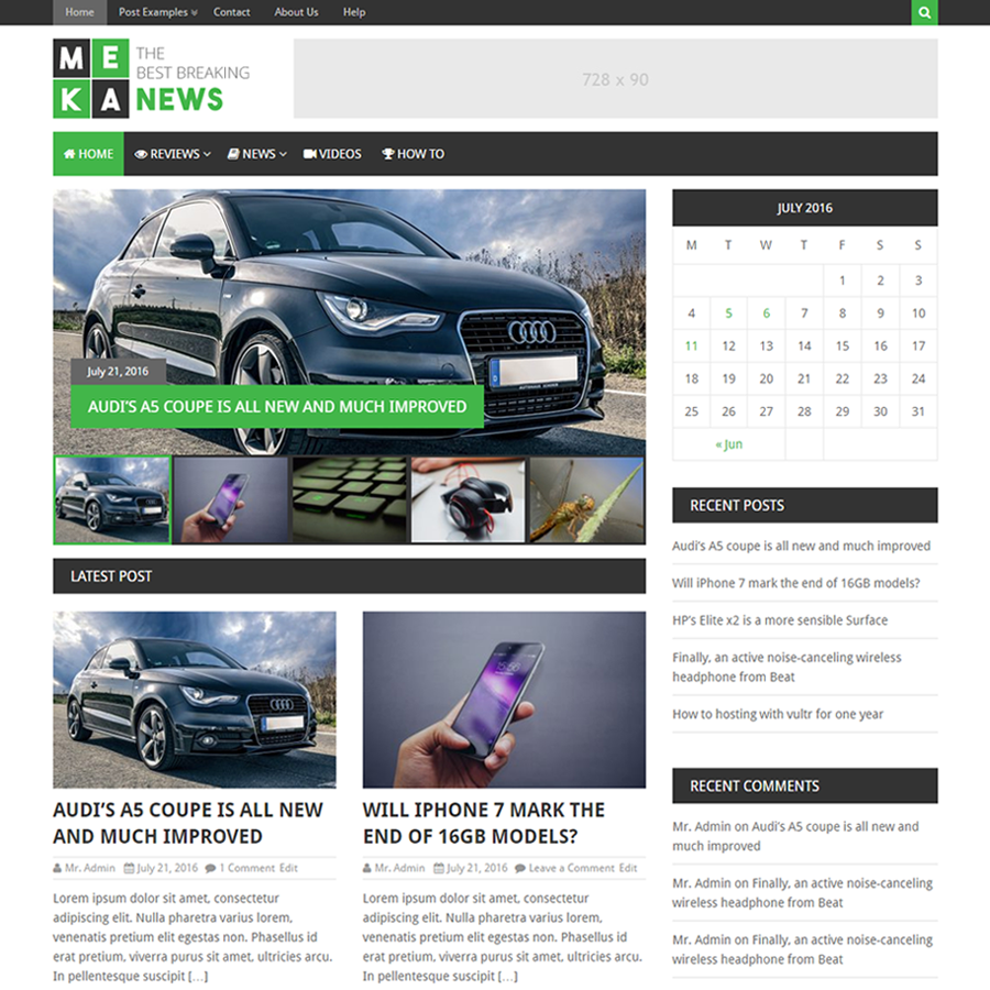 MekaNews Lite theme screenshot