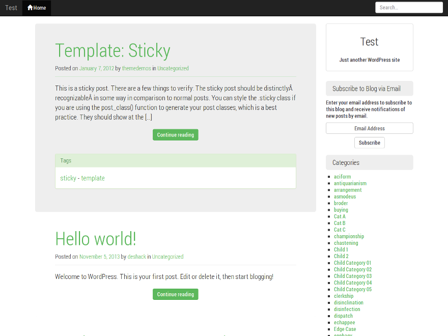 Melany theme screenshot