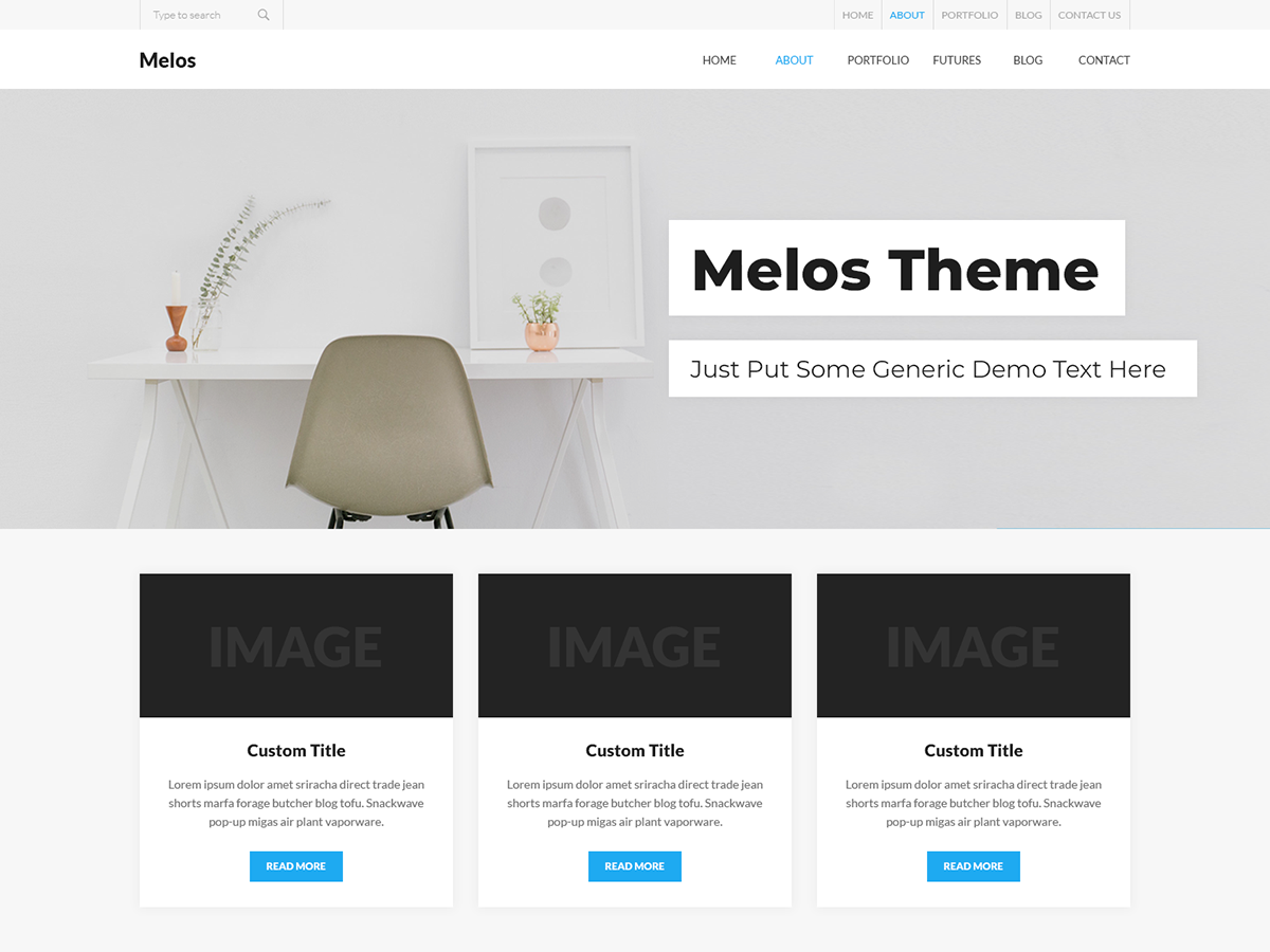 Melos Blog theme screenshot