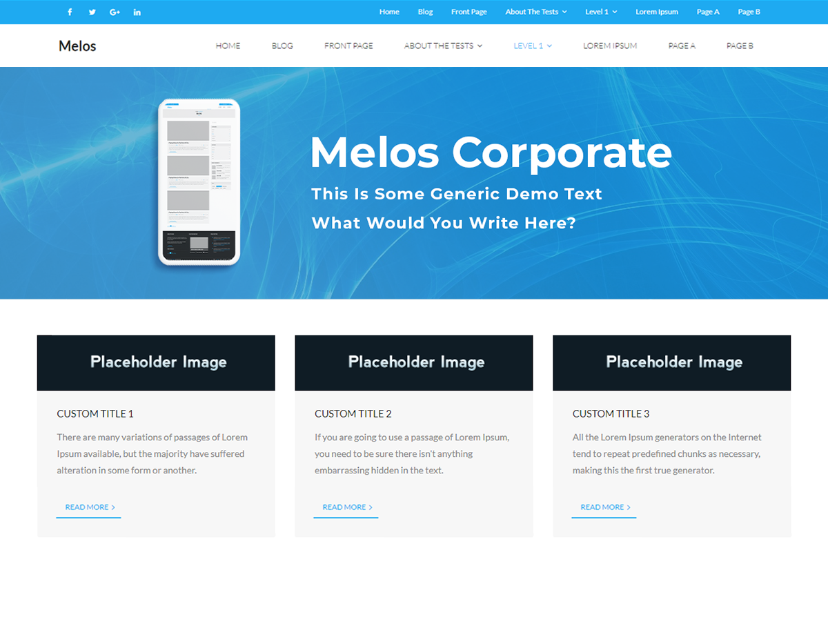 Melos Corporate theme screenshot