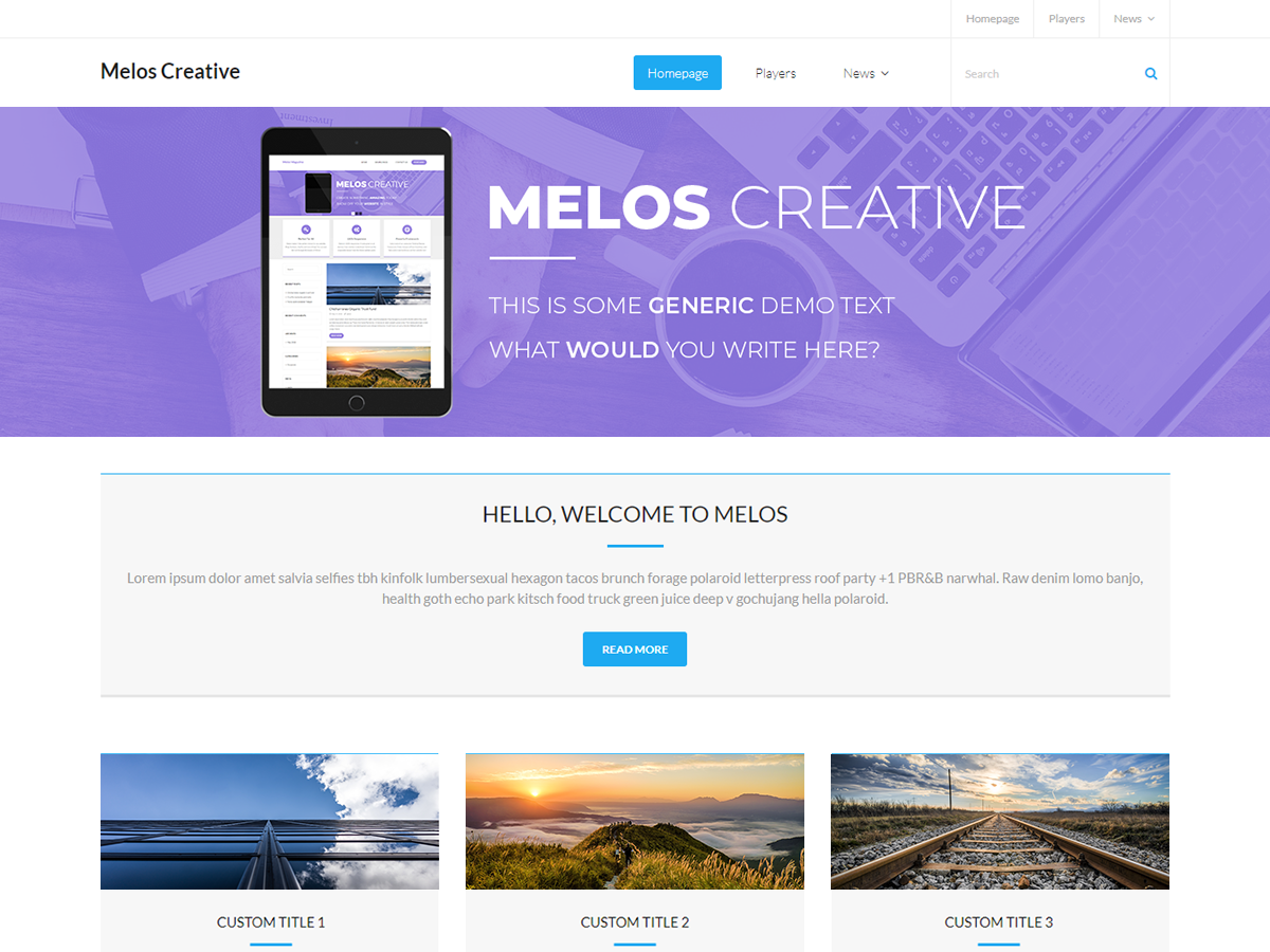 Melos Creative theme screenshot