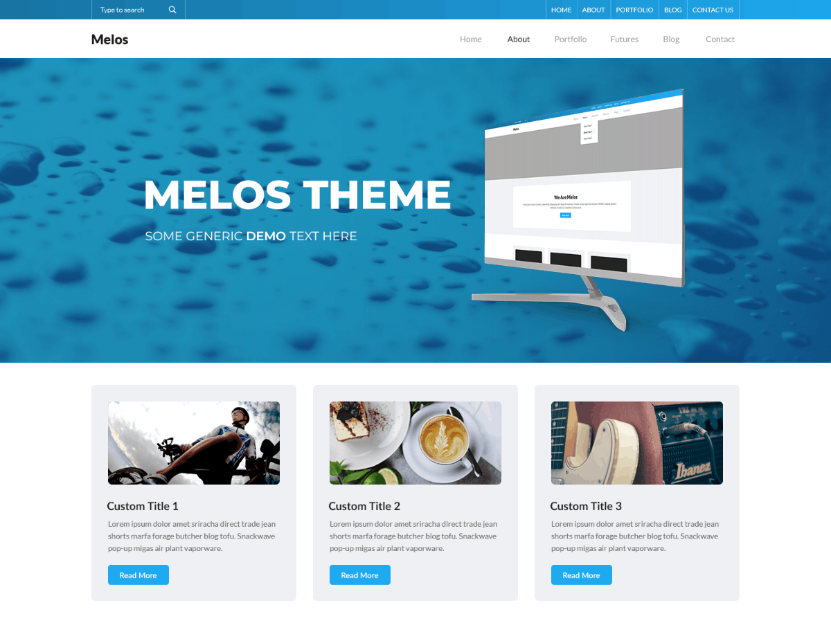 Melos iMagazine theme screenshot