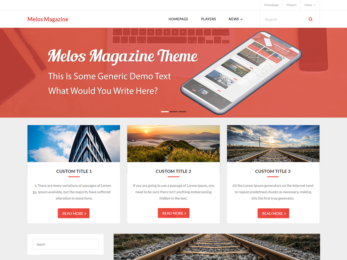 Melos Magazine theme screenshot