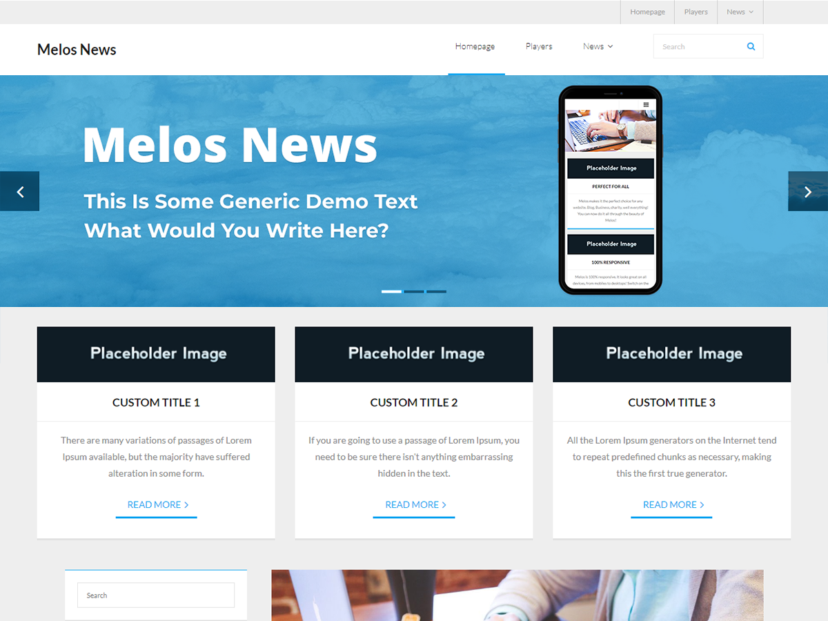 Melos News theme screenshot