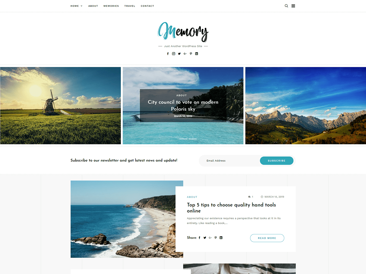 Memory theme screenshot