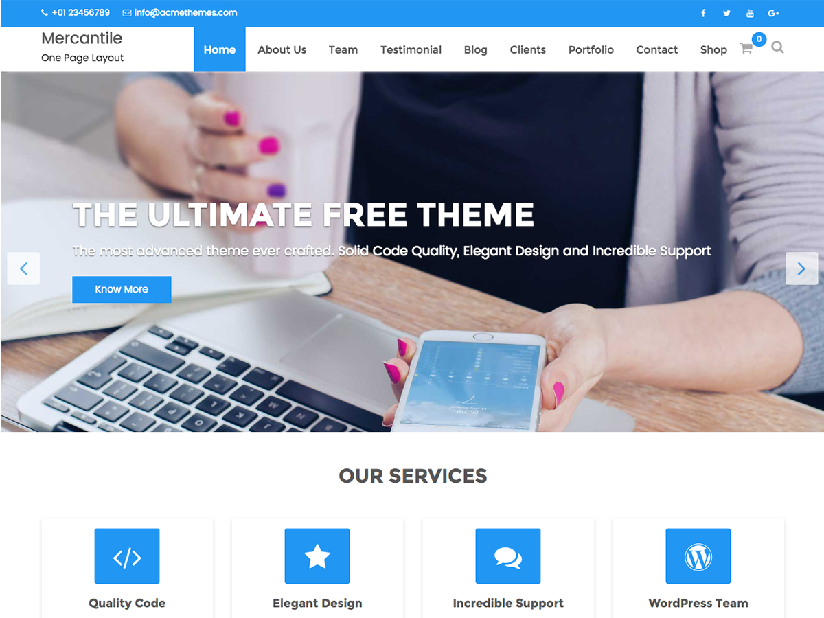 Mercantile theme screenshot