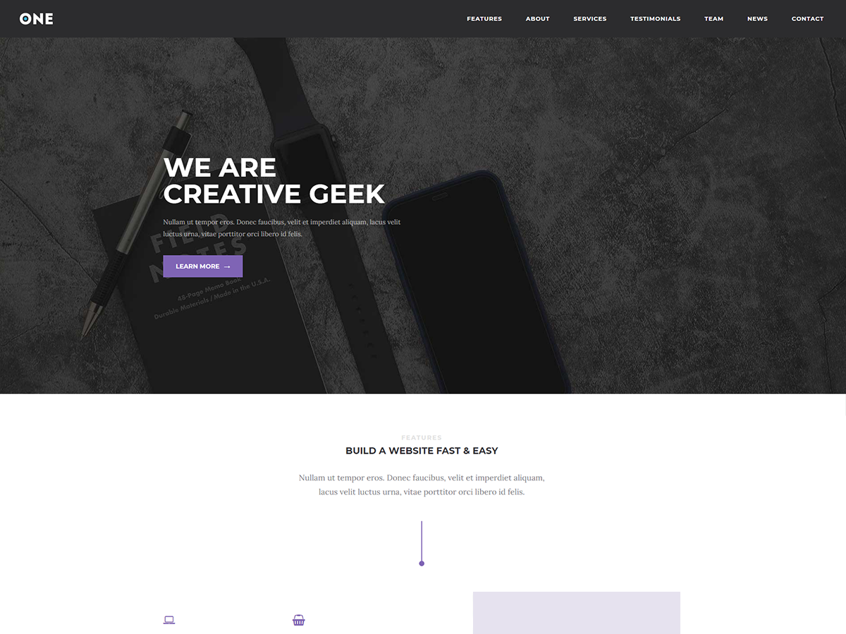 Meridian One theme screenshot