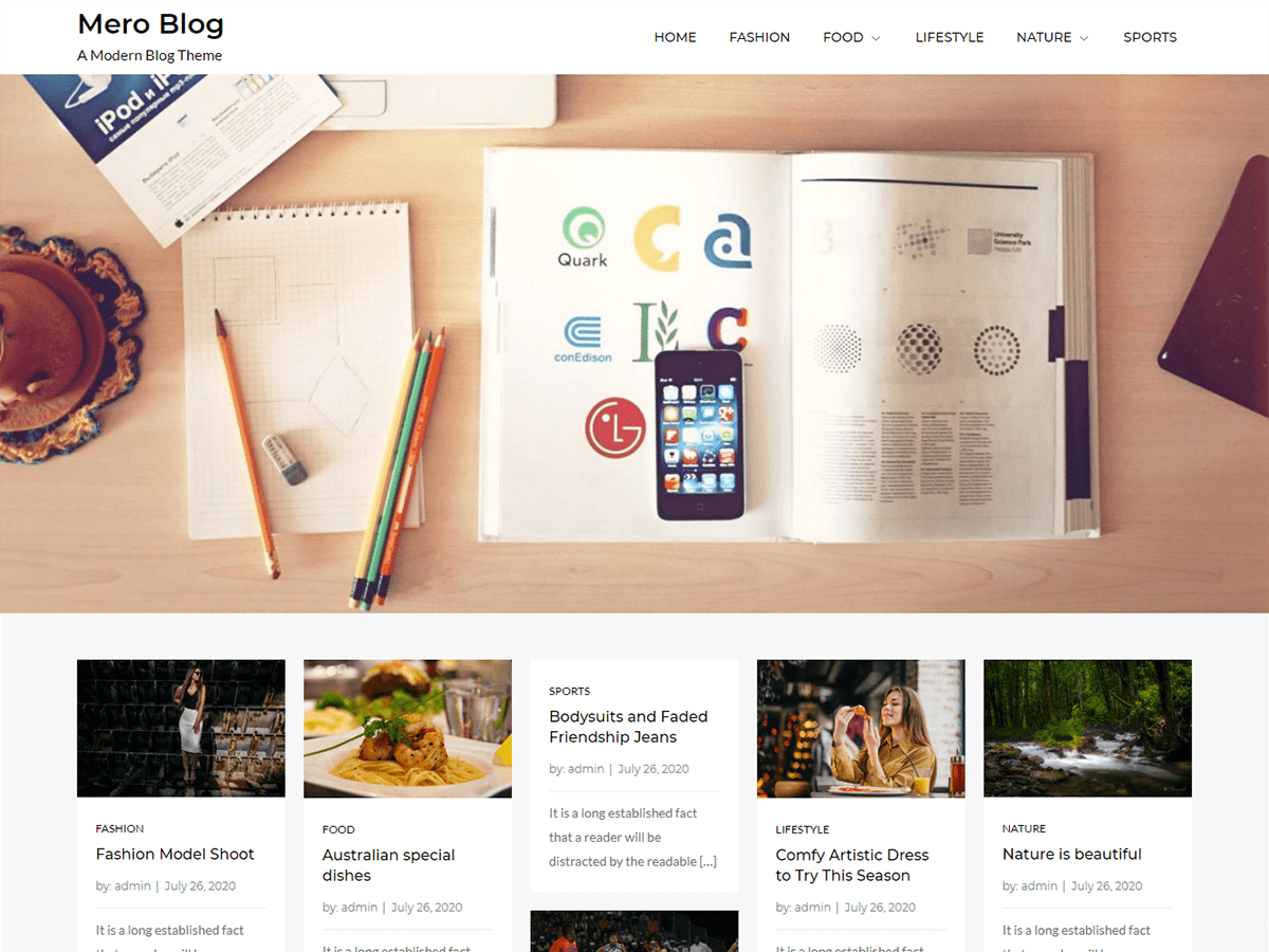 Mero Blog theme screenshot