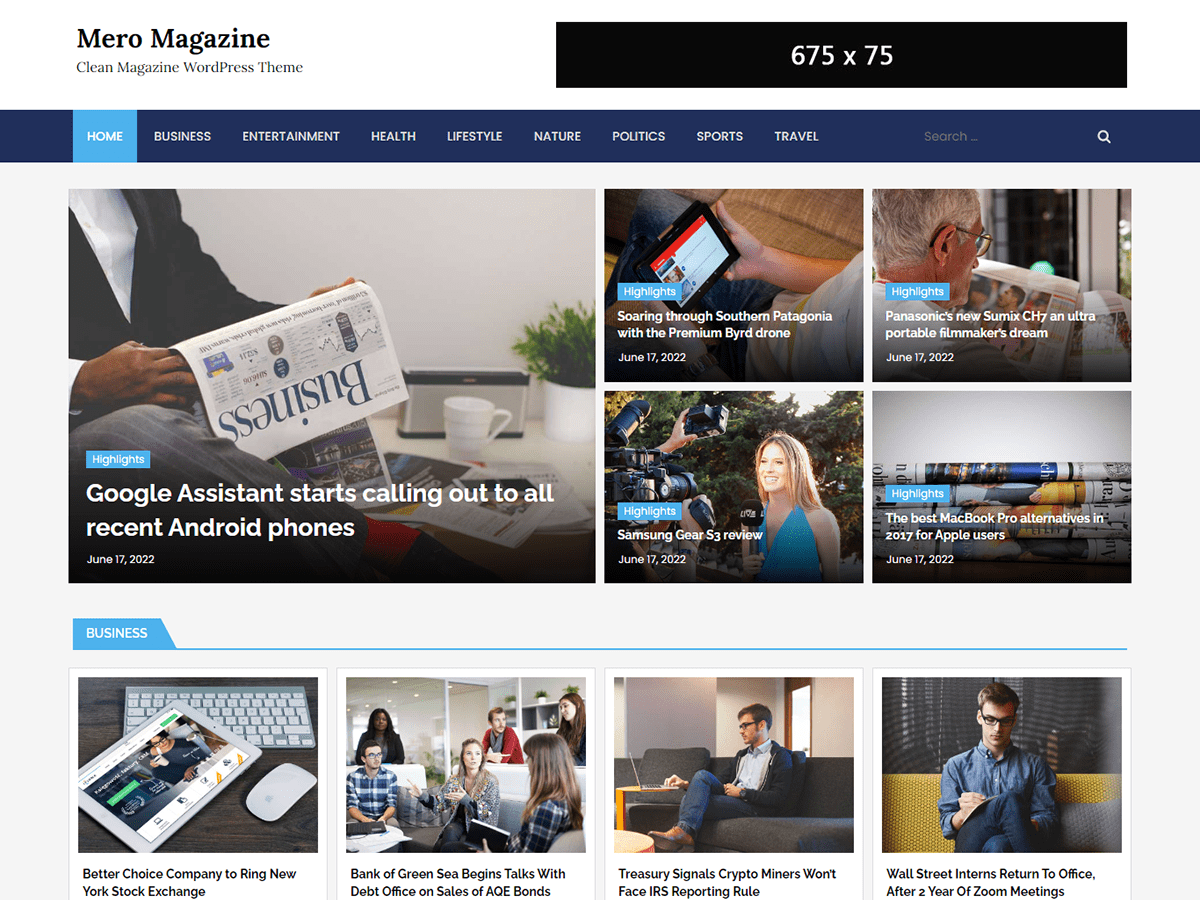 Mero Magazine theme screenshot