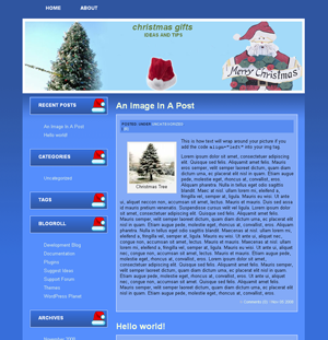 Merry Christmas theme screenshot