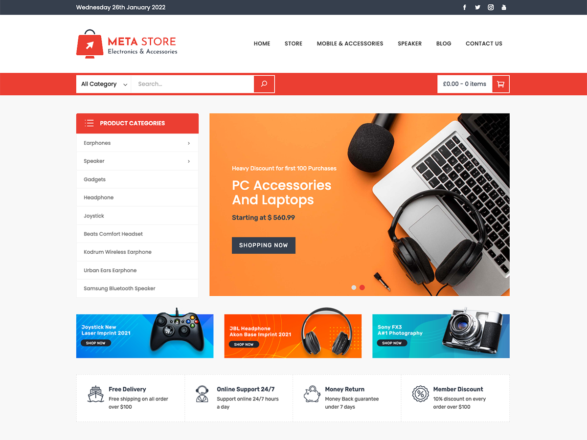 Meta Store theme screenshot