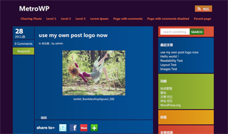 MetroWP theme screenshot