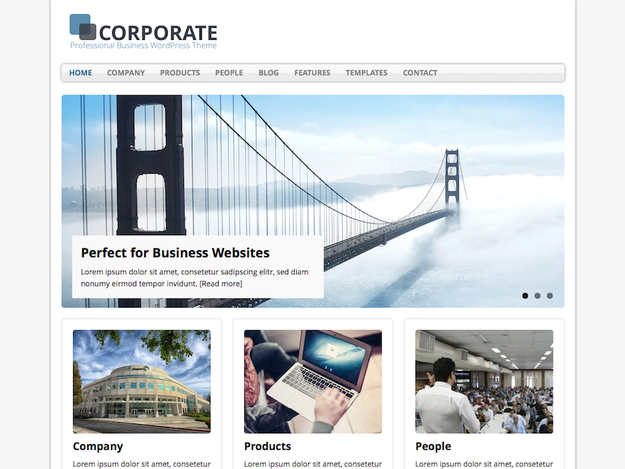 MH Corporate basic theme screenshot