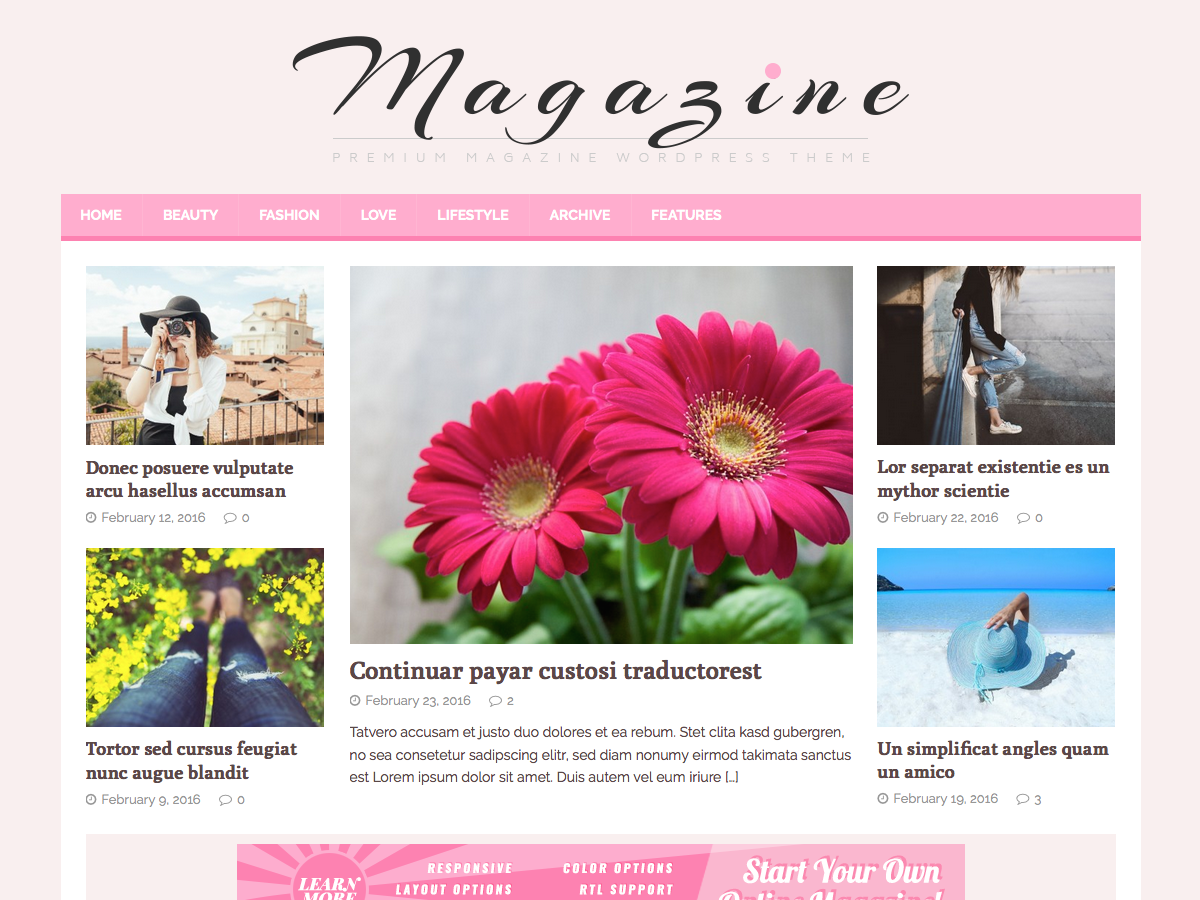 MH FeminineMag theme screenshot
