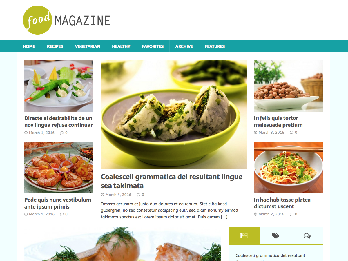 MH FoodMagazine theme screenshot