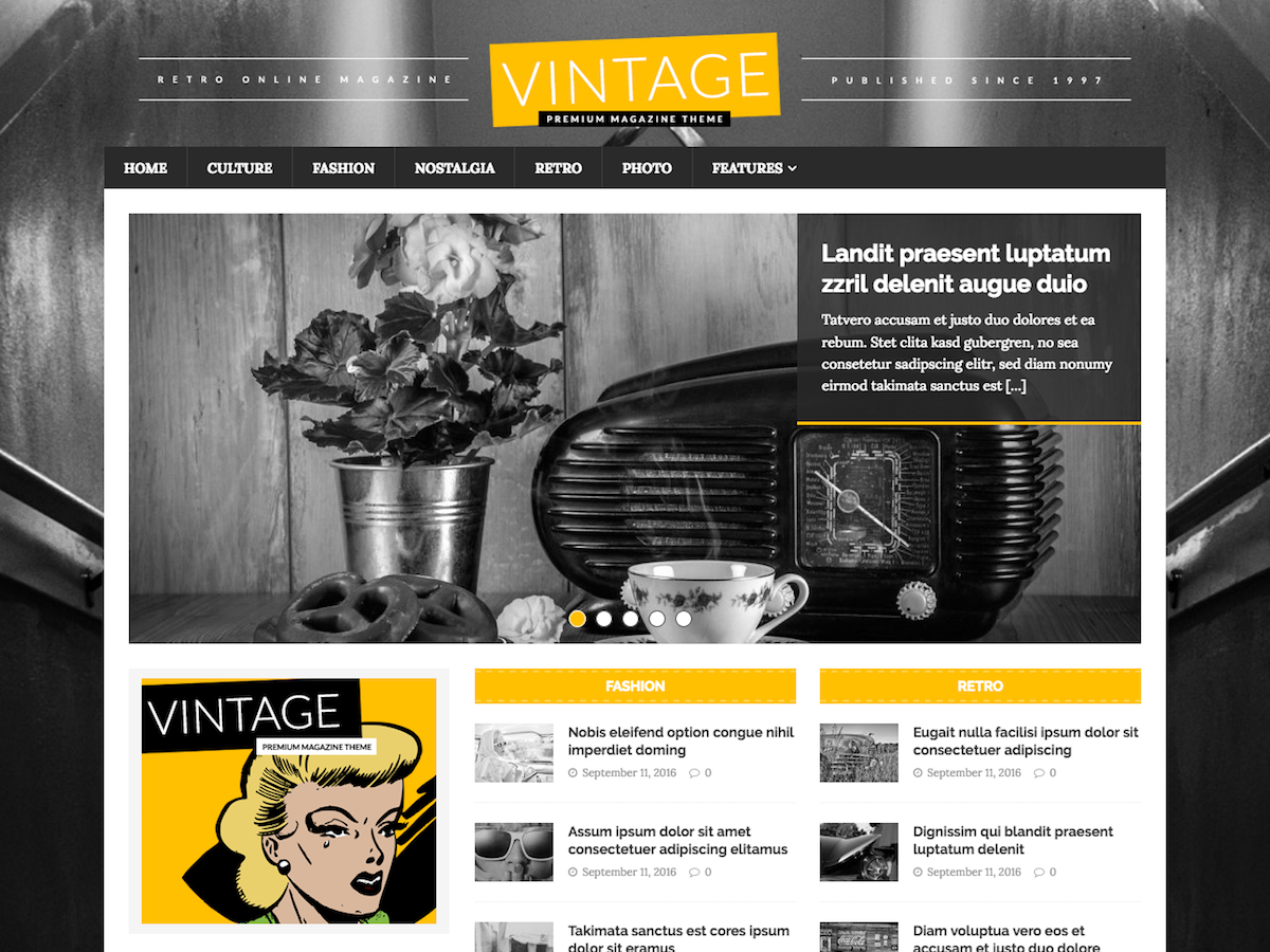 MH RetroMag theme screenshot