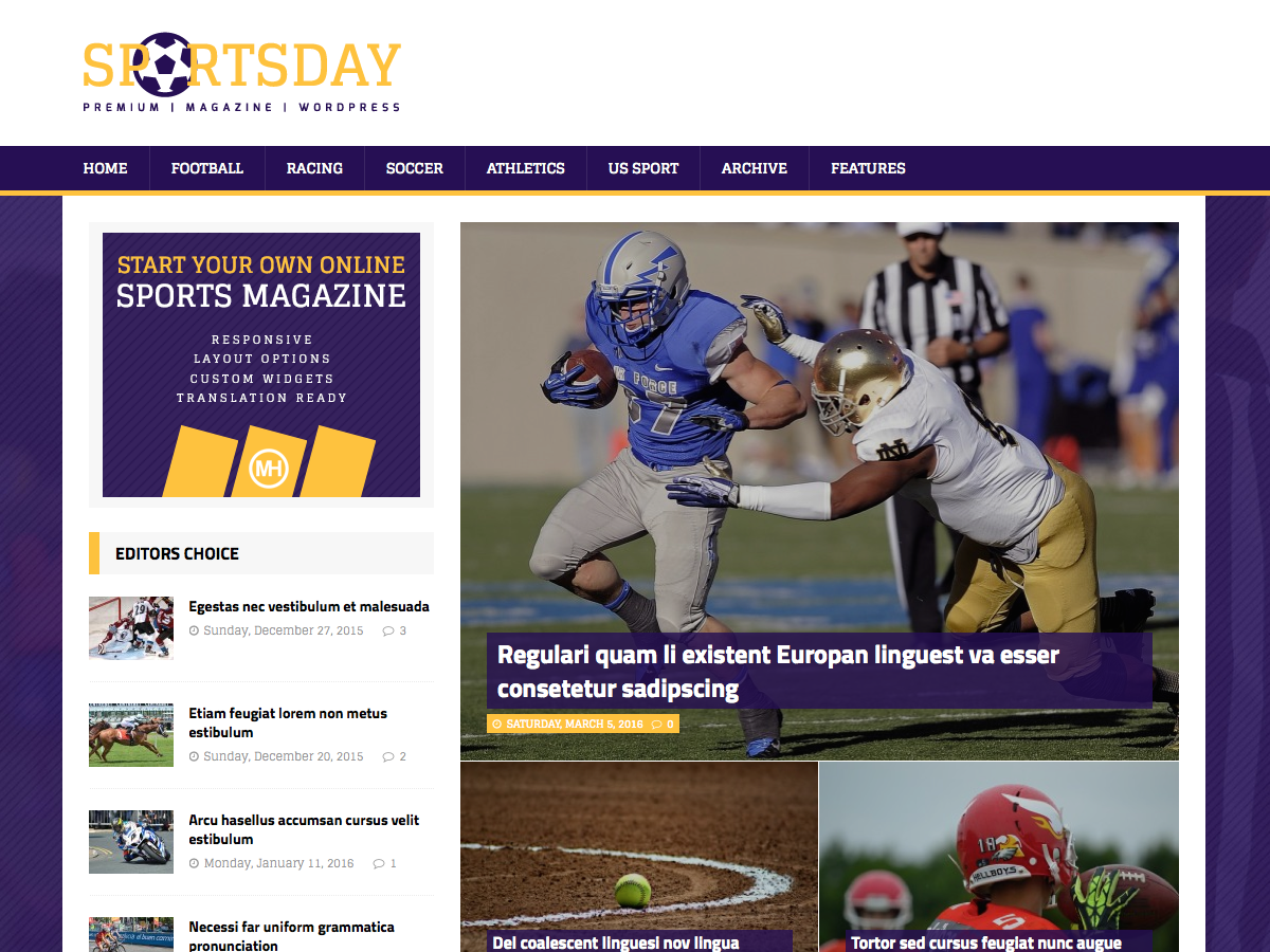 MH SportsMagazine theme screenshot
