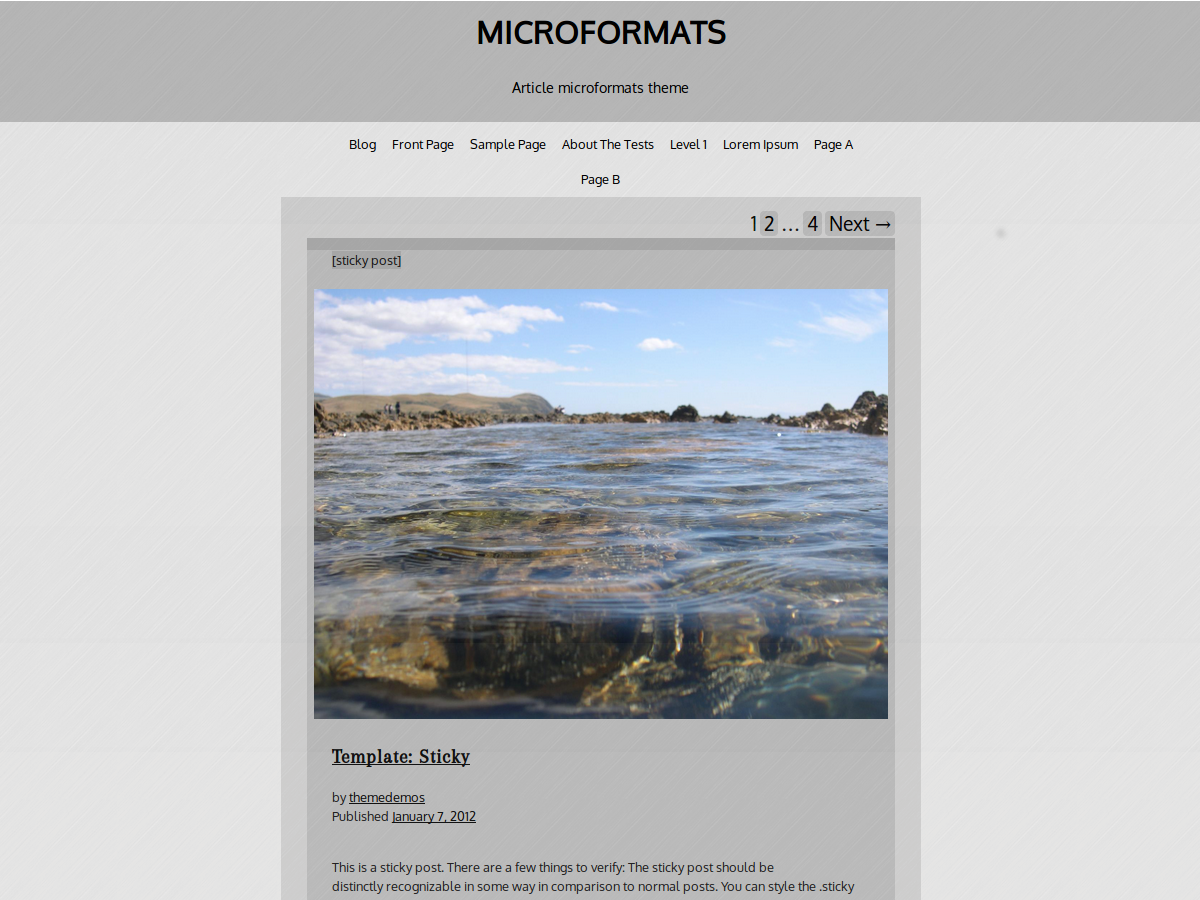 microformats theme screenshot