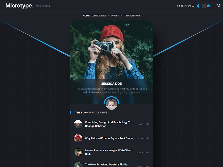 Microtype theme screenshot