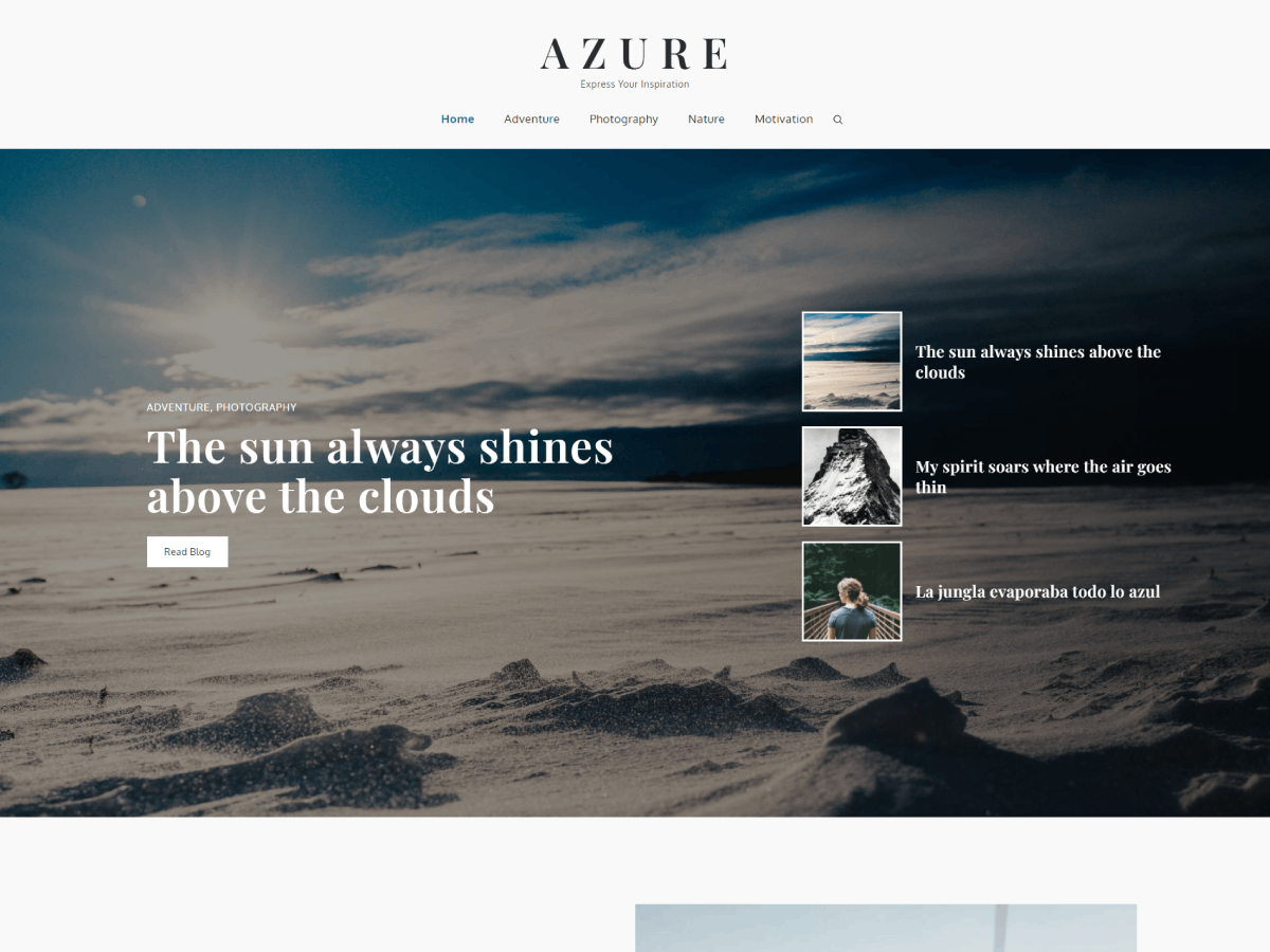 Mik Azure theme screenshot