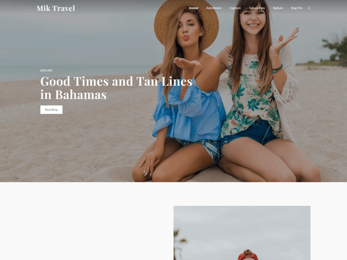 Mik Travel theme screenshot