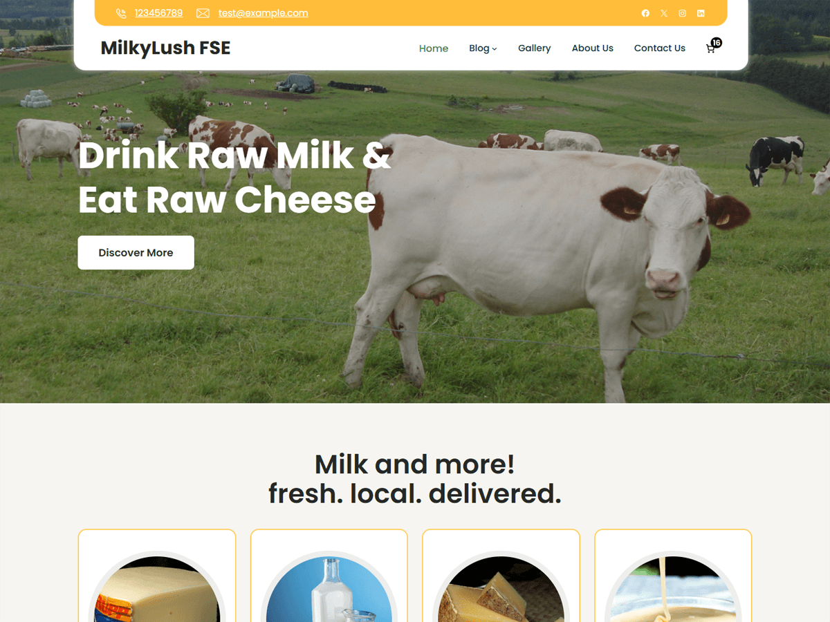 MilkyLush FSE theme screenshot