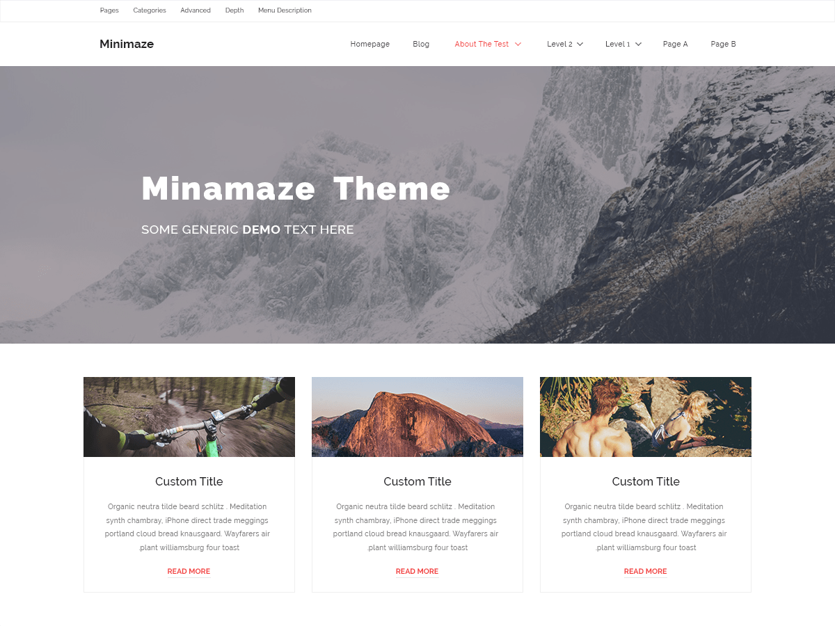 Minamaze Blog theme screenshot