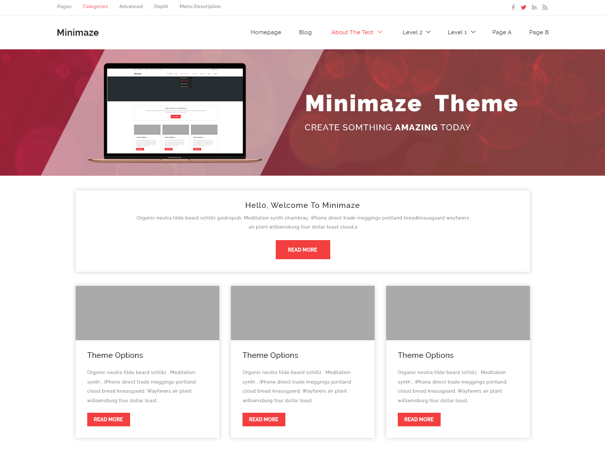 Minamaze Business theme screenshot