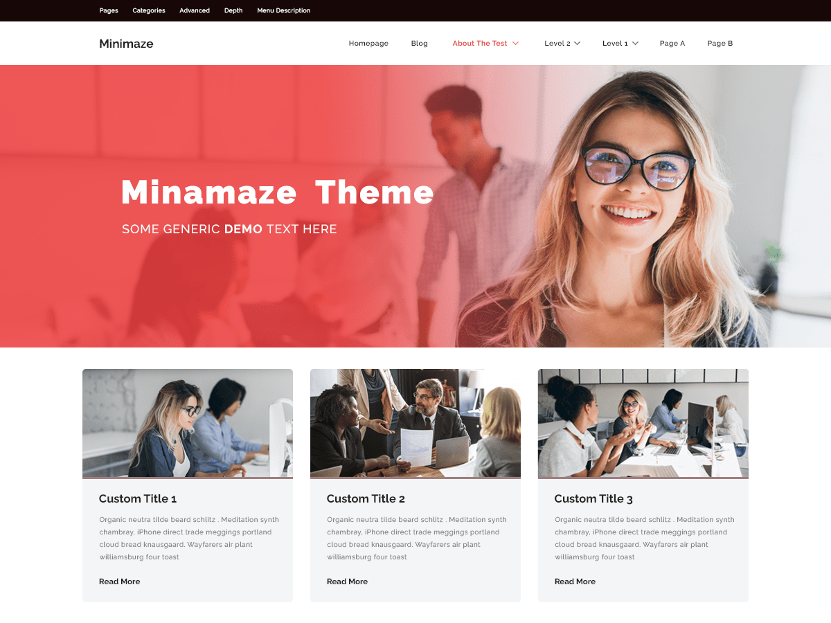 Minamaze Corp theme screenshot