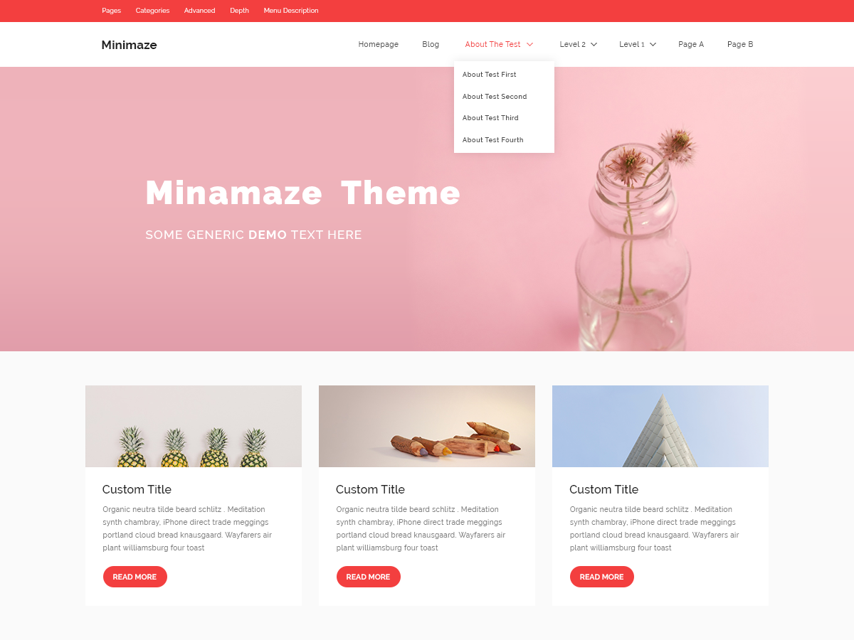 Minamaze eBlog theme screenshot